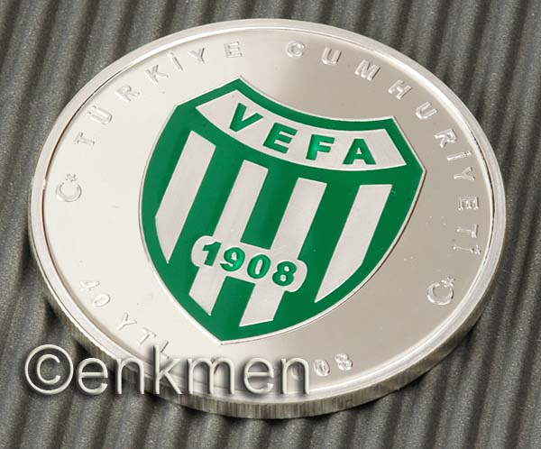 VEFA SPOR KLÜBÜ 100. yılı hatıra parası gümüş sertifikalı *SATILDI - OUT OF STOCK