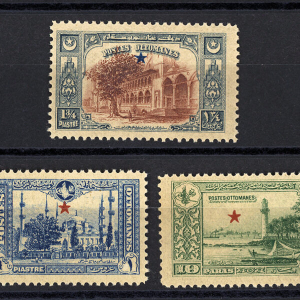 1914 Yıldız sürşajlı posta pulları – (ISFILA 465-480-481) **MNH
