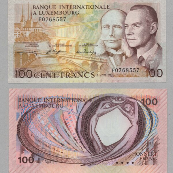 LUXEMBOURG 100 Francs 1981 Pick # 14A - UNC