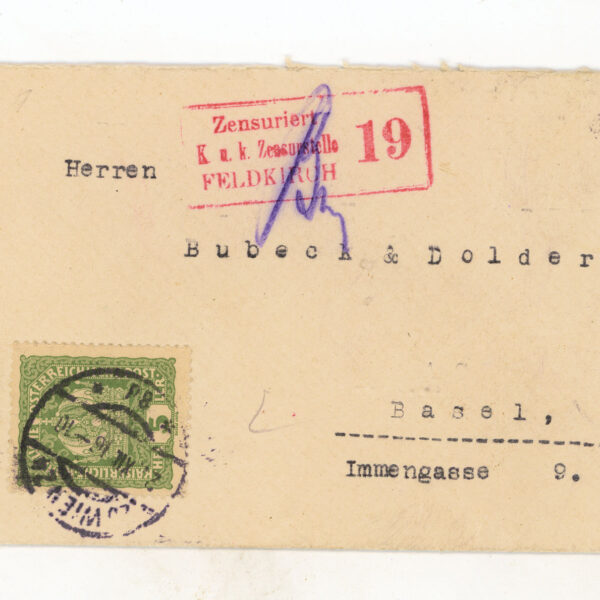 AUSTRIA 1916 - 1.W.War Senroried *Zenzuriert Postal Cover