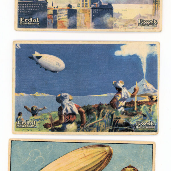 3 Stk. ERDAL Kwak Bohnenwachs ZEPPELIN Motiv Sammelbilder