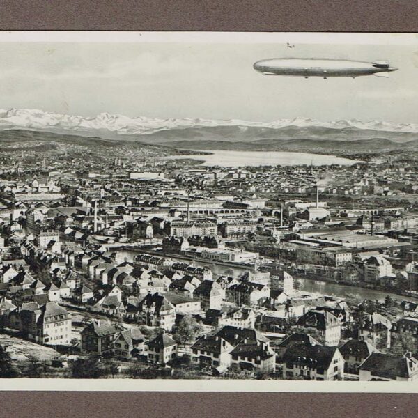 ZEPPELIN LZ-127 über Zürich Realphotocard 14x9 cm.