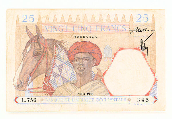 Banque der Etats de L`AFRIQUE CENTRALE 25 Francs VF - çt banknot