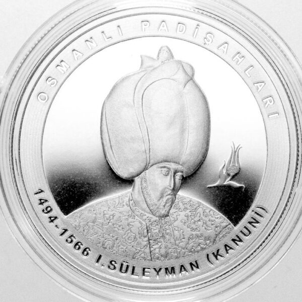 Darhane Osmanlı padişahları 1. Süleyman (Kanuni) no. 10 hatıra parası gümüş *sertifikalı