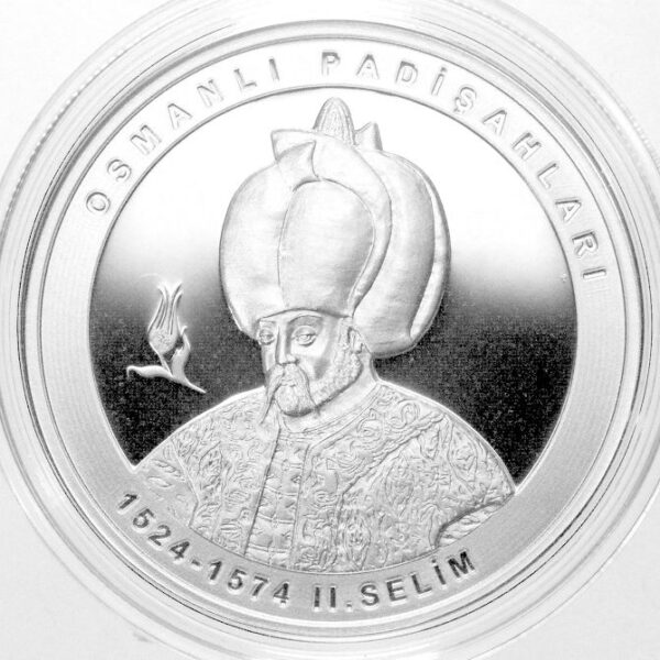 Darhane Osmanlı padişahları 2. Selim no. 11 hatıra parası gümüş *sertifikalı