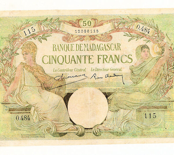 MADAGASCAR 50 Francs 1937 Pick#38 VF+