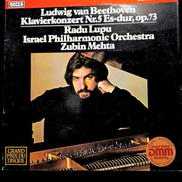 LUDWIG von BEETHOVEN Klavierkonsert nr.5 Es Dur Op.73 Israel Philharmonic - Zubin Mehta  LP 8,5 / Kapak 8,5