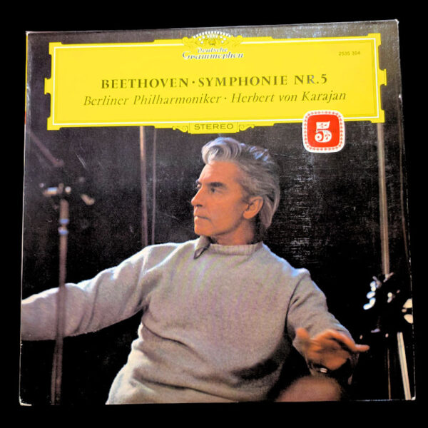 BEETHOVEN Symphonie 5 Berliner Phil- Herbert von Karajan Printed in Germany LP 8,5 / Kapak 8