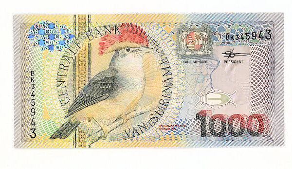 SURINAM 1000 Gulden UNC - çil banknot