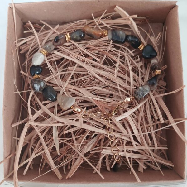 Amorf kesim bileklik(Fosil Jasper Taşı)