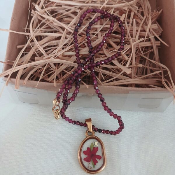 Galanit&Canlı Çiçek kolye