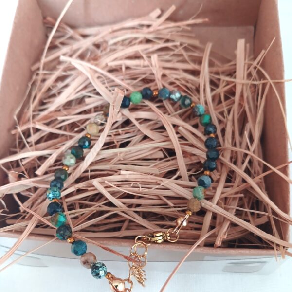 Faset Afrika Turkuaz Taşı Bileklik (4 mm)