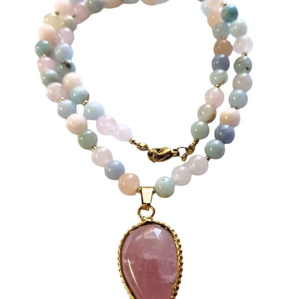 Zerafetin Taşı Morganit Kolye