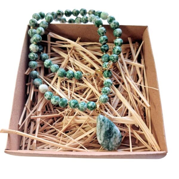 Yeşil Jasper 6 mm. kolye