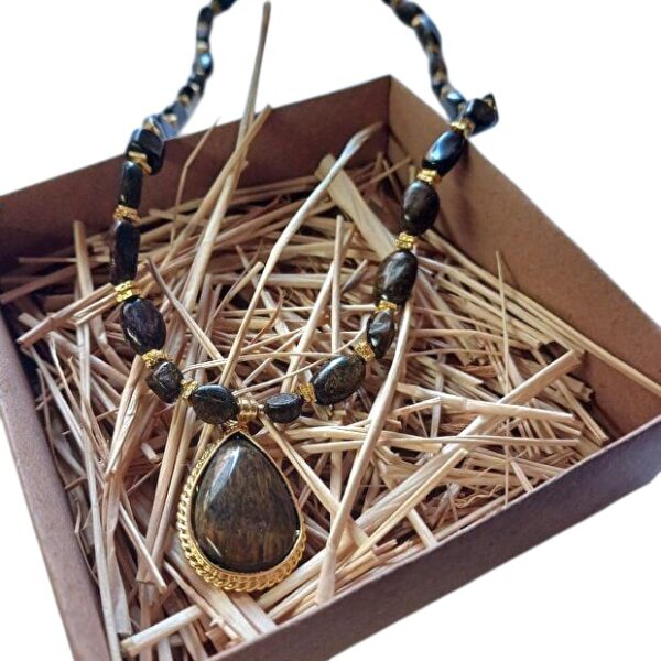 Kaplan Gözü Taşı Kolye – Güç ve Koruma