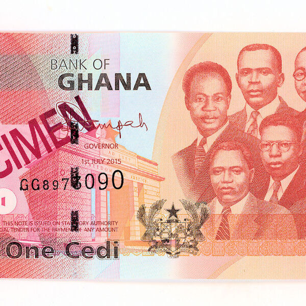 GHANA 1 Cedi 2015 - SPECIMEN UNC