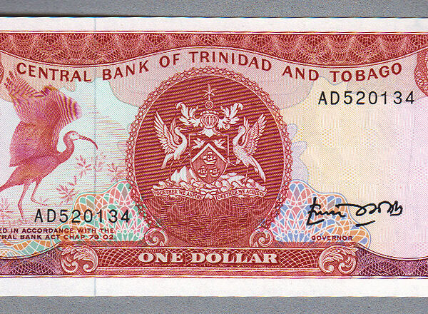 TRINIDAD and TOBAGO 1 Dollar ND(1985) Pick#36a UNC çil banknot