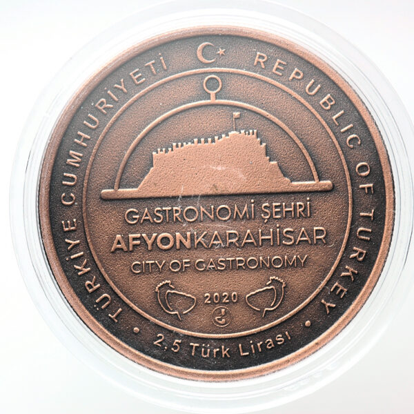 Afyonkarahisar Gastronomi Şehri 2020 Hatıra parası bronz sertifikasız