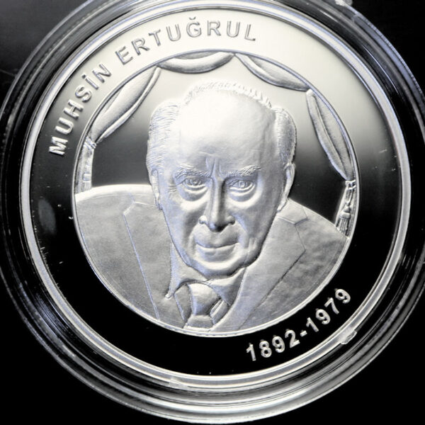 Geleneksel Türk Tiyatrosu no. 6 Muhsin Ertuğrul Gümüş Hatıra Parası sertifikalı