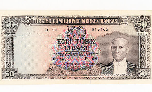 5. Emisyon 50 Lira 1960 *ND (1979) 5.tertip D05 harfi (Nadir) - çt *VF