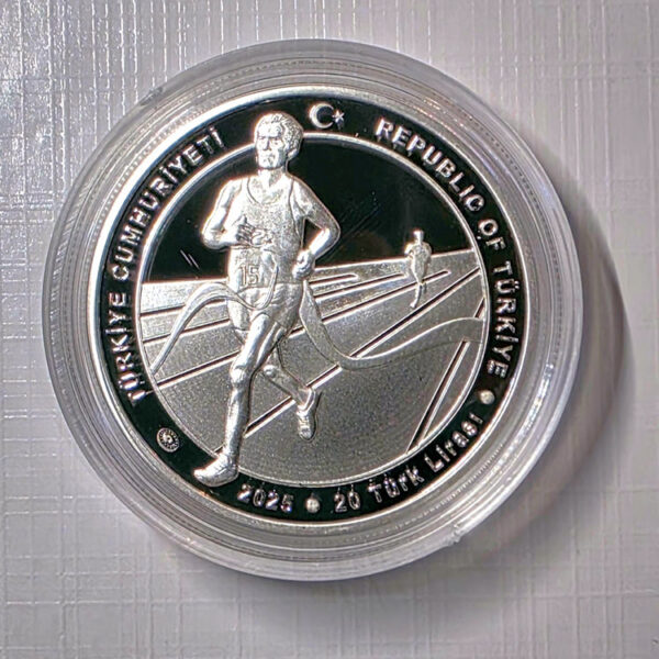 Hüseyin Aktas Maraton runner - hatıra parası gümüş *sertifikalı