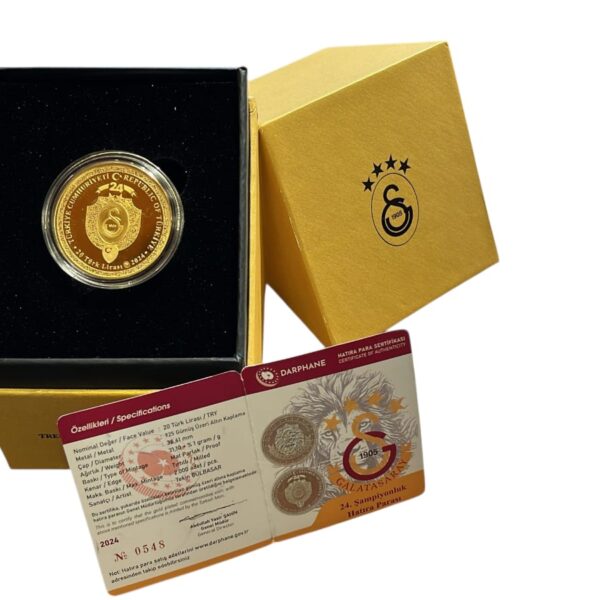 Darphane Galatasaray 24. Şampiyonluk Hatıra Parası Seti Kutulu & Sertifikalı