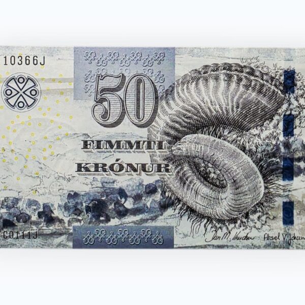 DENMARK FAROE ADALARI Faeroe Islands 50 Kroner 2011 Pick#29 UNC