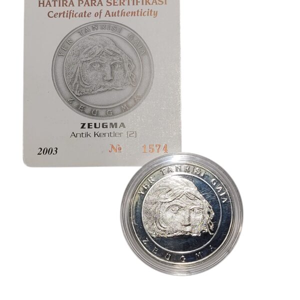 2003 Zeugma Gaia - Darphane Hatıra Parası - Gümüş & Sertifikalı - Nadir!