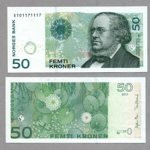 Norway Norveç 50 Kronor 2015 UNC *çil