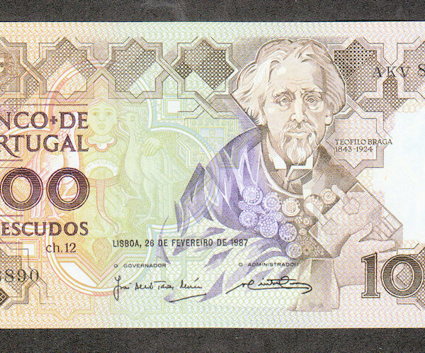 Portugal 1000 Ecudos 1987 Pick#181c *UNC çil banknot