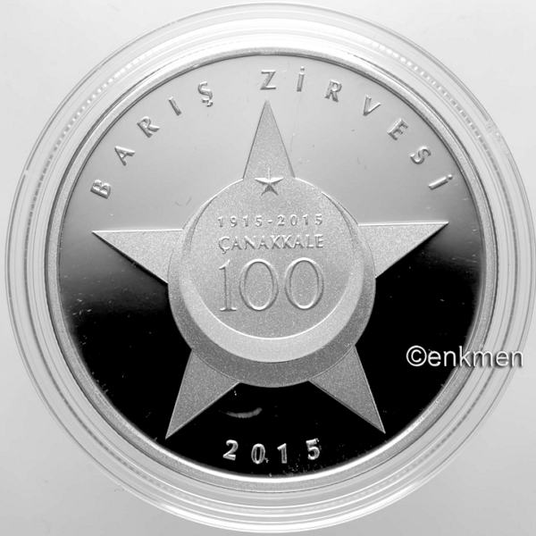 Gelibolu *Galipoli War 1915-2015 Gümüş Hatıra Parası sertifikalı