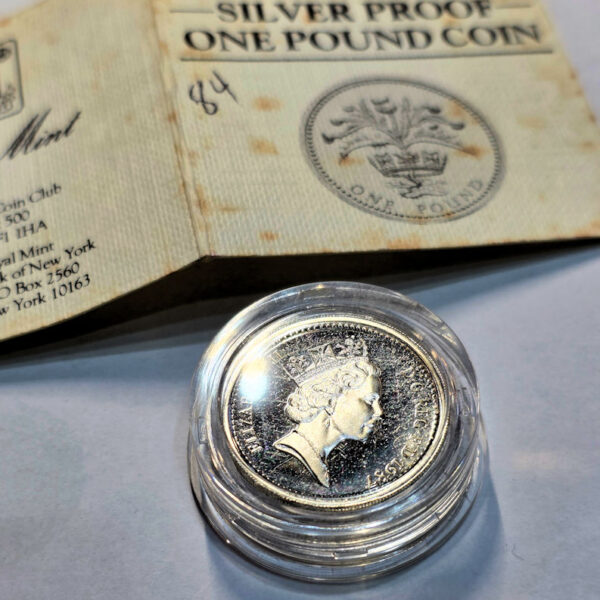 Great Britain 1 Pound 1987 Sterling Silver w/certificate