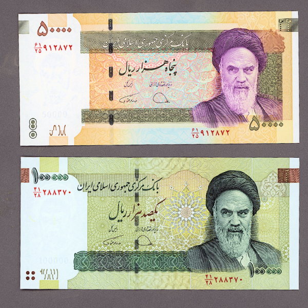 IRAN 50000 ve 100000 Riyal UNC *çil