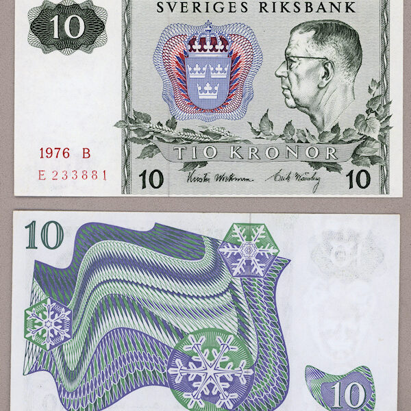 SWEDEN Isveç 10 Kroner 1971 UNC - çil