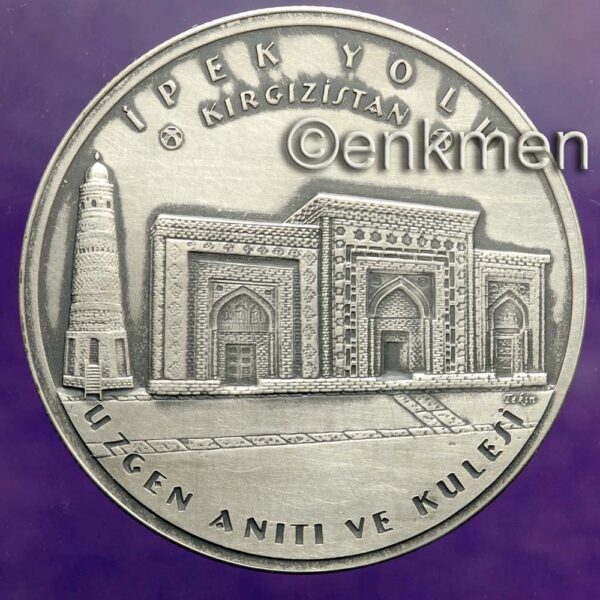 İPEKYOLU Serisi no.3 - KIRGIZISTAN - hatıra parası gümüş okside (sertifikasız)