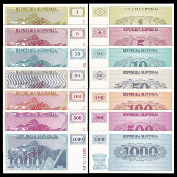 SLOVENIA Tolars 1990 Issue Specimen (Vzorec) - UNC