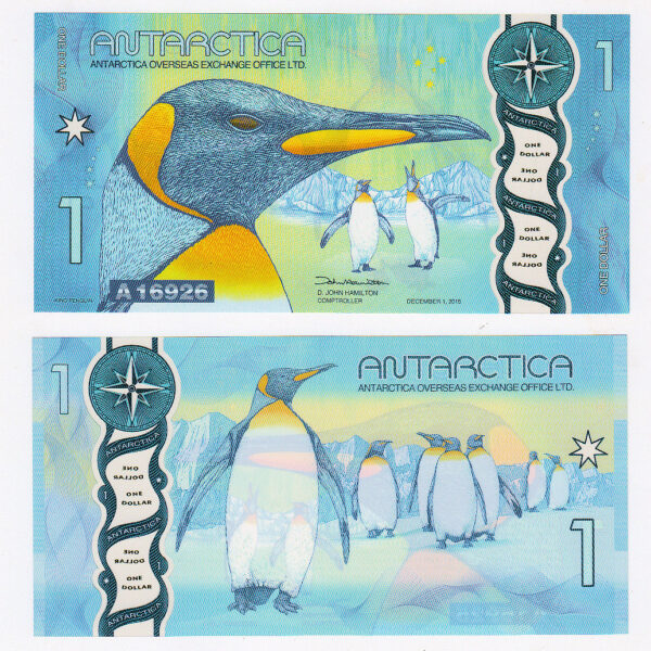 z ANTARCTICA 1 Dollar 2015 without stripes - ÇİL banknot (UNC)