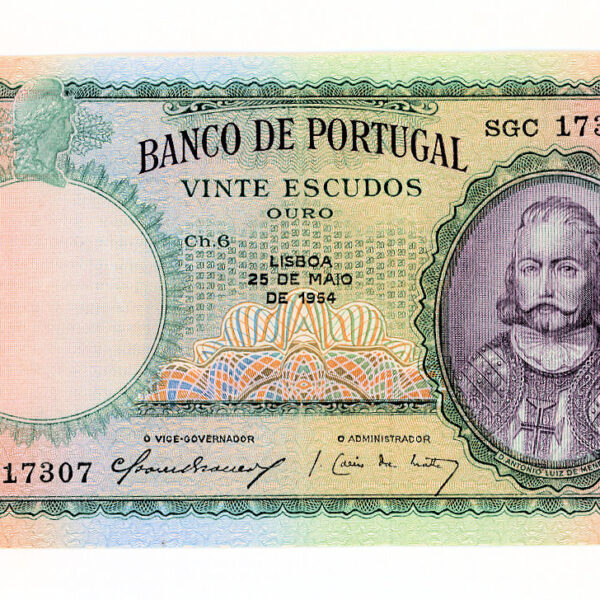 Portugal 20 Ecudos 1960 Pick#163a *UNC *çil banknot