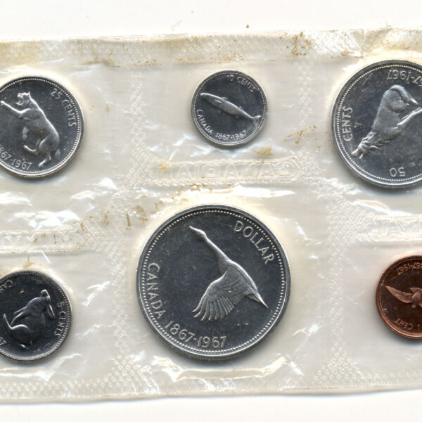 CANADA KANADA 1967 coin set silver