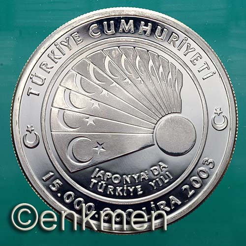 JAPONYA`DA TÜRKIYE YILI 2003 DARPHANE HATIRA PARASI GÜMÜŞ SERTIFIKALI