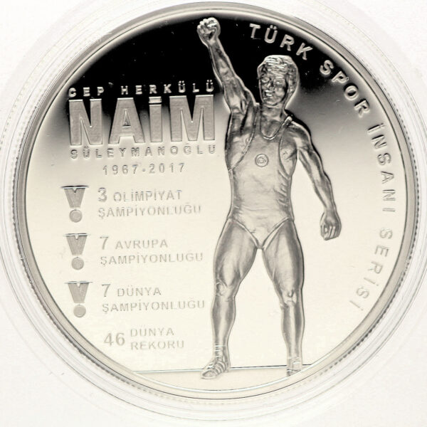 NAIM SÜLEYMANOGLU 2022  DARPHANE HATIRA PARASI GÜMÜŞ SERTIFIKASIZ