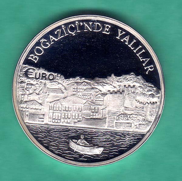 Boğaziçinde yalılar 2001 DARPHANE HATIRA PARASI GÜMÜŞ SERTIFIKALI