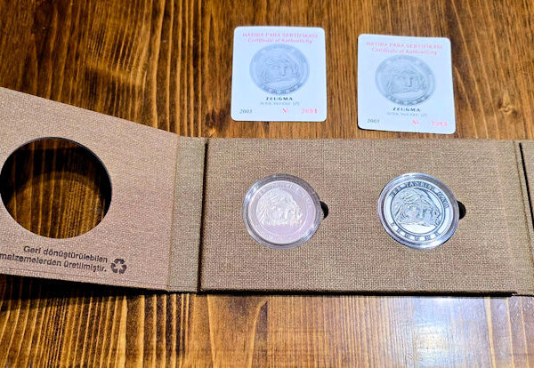 ANTIK KENTLER SERISI no.2 ZEUGMA 2003 DARPHANE HATIRA GÜMÜŞ ve Okside Sertifikalı