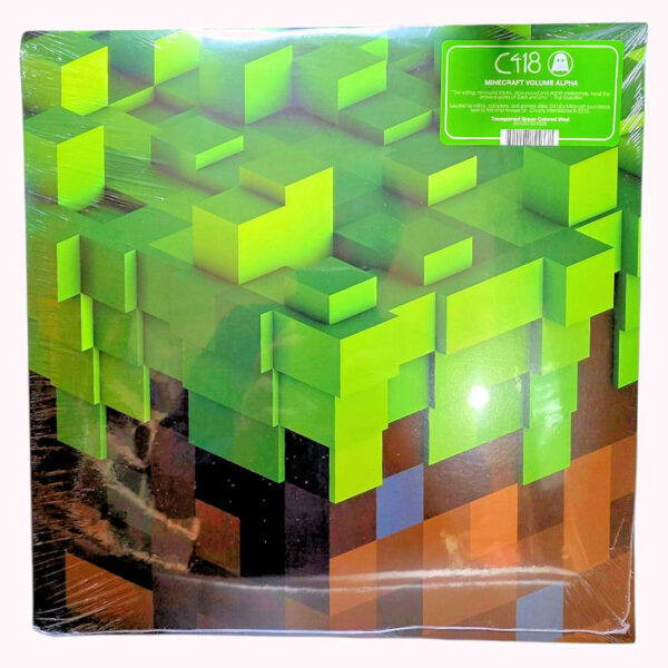 C418 Minecraft Volume Alpha (Transparent Green Vinyl) Transparan Yeşil - Printed in Sweden *açılmamış jelatin ambalajında