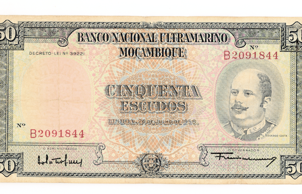 Moçambique Mozambik 50 Escudos 1956 VF