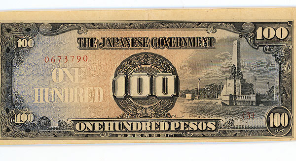 PILIPINAS Philippines Japan Government 100 Pesos XF