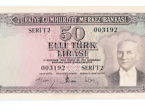 5. Emisyon 50 Lira 1957-1979 Pick#165a VF – 4. Tertip *çt+ banknot