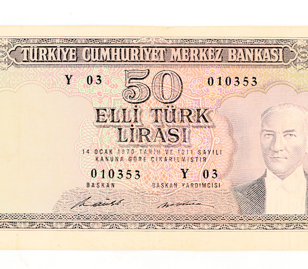 5. Emisyon 50 Lira 1971 *ND (1979) 5th Emis. 7.tertip Y03 - VF