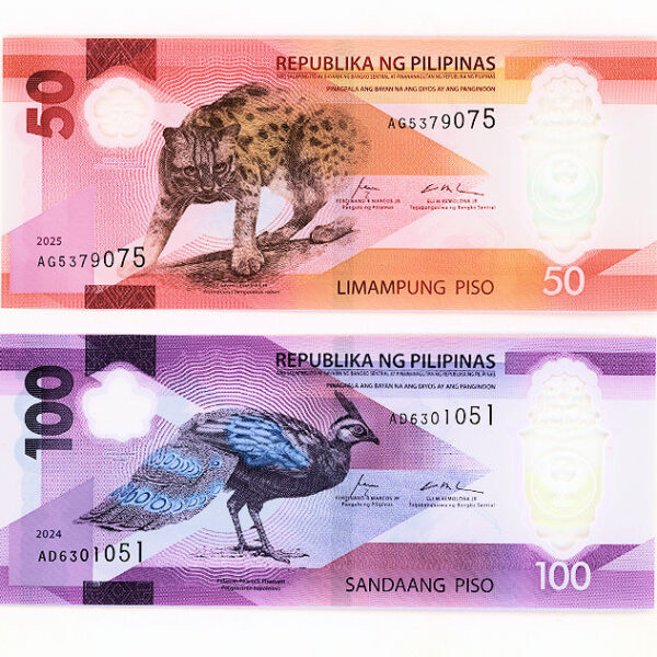 PILIPINAS Philippines 50 ve 100 Piso UNC